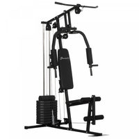 Soozier Home Gym Machine, Multifunction Gym Equipment With 99lbs Weight Stack For Back, Chest, Arm,