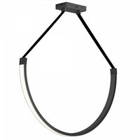 Dainolite Regan LED Pendant 50w Matte Black White Silicone Diffuser Lamp