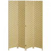 Homcom 4-panel Folding Divider Room, Wave Fiber Privacy Screen