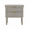 Park Contemporary 24\" Solid Wood Nightstand in Gray (2-Drawer)