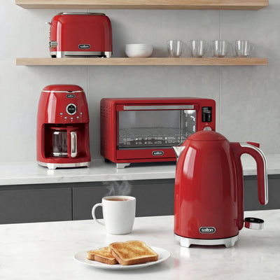 Salton NuRetro Digital 1.7L Kettle - Space Cherry|Salton bouilloire numerique NuRetro 1,7 l - cerise cosmique