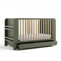 Graco Read with Me Convertible Crib with Drawer - Olive/Driftwood