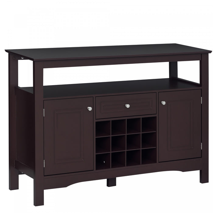 HOMCOM Sideboard Buffet Credenza Storage Cabinet with Drawer Wine Rack