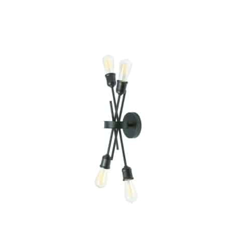 Dainolite Nebraska 4 Light Wall Sconce Espresso Finish Lamp