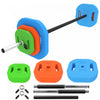 Soozier 44lbs Adjustable Barbell Weight Set, Barbell Bar, Multicolour