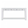 Gracie Solid Wood Console Table With Drawers And Shelf - Antique White