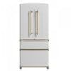 Forno Luigi 33 Inch White French Door Refrigerator, 18 cu.ft. - FFFFD1791-33WHT