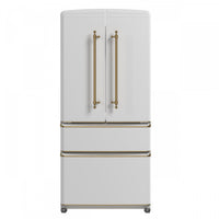 Forno Luigi 33 Inch White French Door Refrigerator, 18 cu.ft. - FFFFD1791-33WHT 