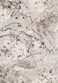Sophie Grey Beige Black White Paint Splatter Design Rug, 7'10