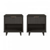 Granville Modern 18\" Nightstand in Charcoal Gray (1-Drawer) - Set of 2