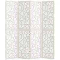HOMCOM 4 Panel Room Divider, 5.6 FT Lightweight Privacy Screen, White