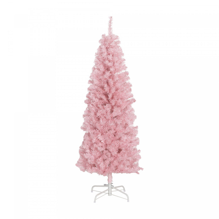 HOMCOM 5FT Artificial Christmas Tree with Automatic Open for Home Pink