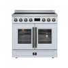 Forno Torino French Door 36 Inch White Induction Range, 5.36 cu.ft. - FFSIN0950-36WHT Electric Range | Cuisiniere a induction Torino de 36 po avec portes francaises, blanche, 5,36 pi³ - FFSIN0950-36WHT