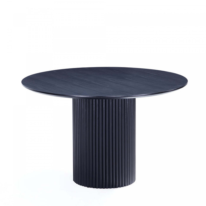 Hathaway Modern Industry Chic 59\" Round Dining Table in Black