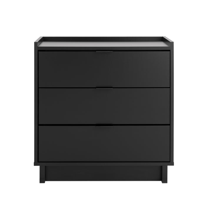 Prepac Simply Modern 26.5\" 3-Drawer Nightstand - Black