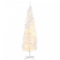 Homcom 6' Prelit Artificial Christmas Tree With Warm White Led Lights
