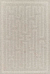 Maze Transitional 6'6\" x 9'0\" Area Rug in Grey Indoor Area Rug