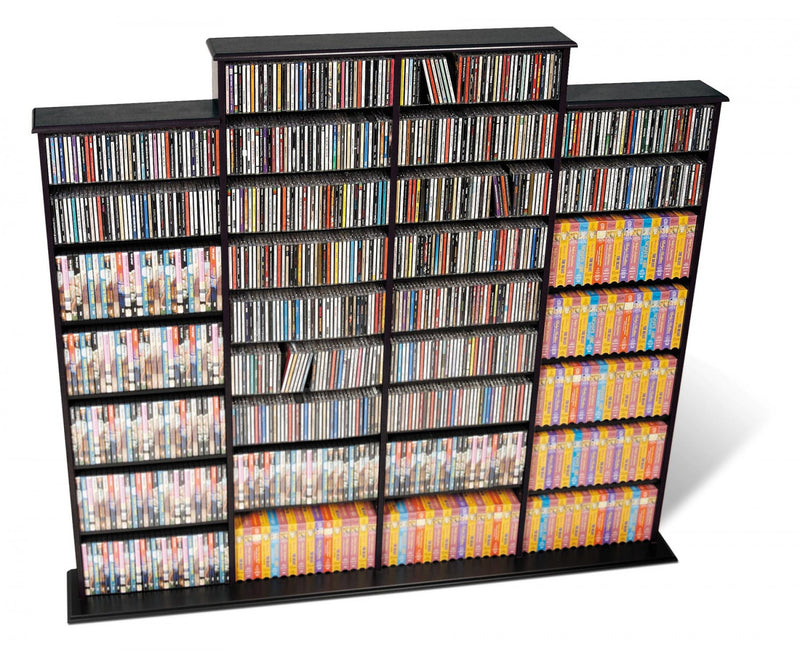34 Adjustable Shelves Multimedia Storage - Black