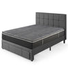 Lottie Upholstered Platform Bed with Headboard and Underbed Storage Drawer in Dark Grey - King Size | Lottie lit plateforme rembourré avec tête de lit et tiroir de rangement sous le lit gris foncé - Très grand