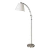 Dainolite Felix Adjustable Floor Lamp Satin Chrome White Empire Shade Rotary Dimmer Switch