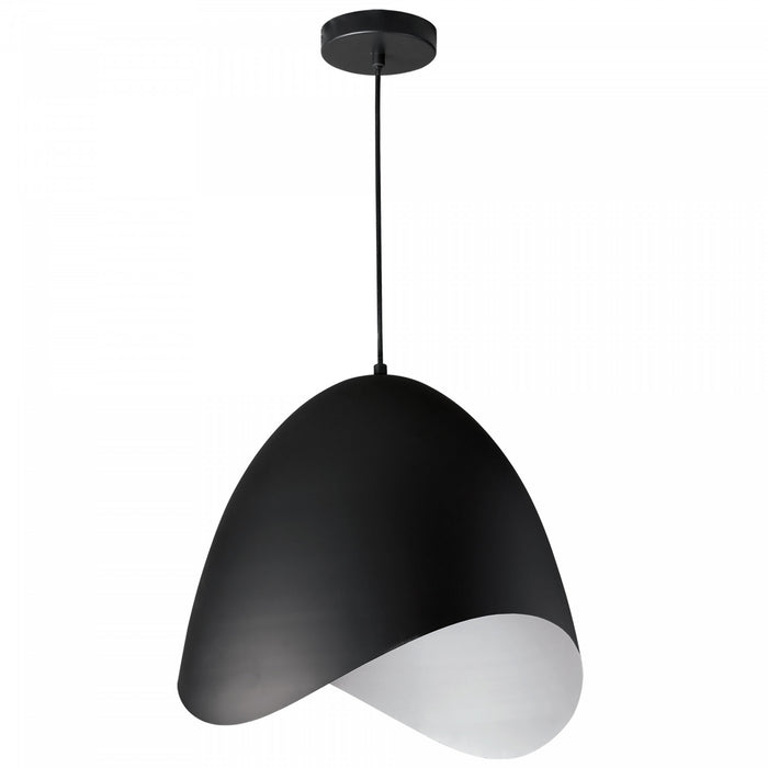 Dainolite Myra 1 Light Pendant Large Black Finish Lamp