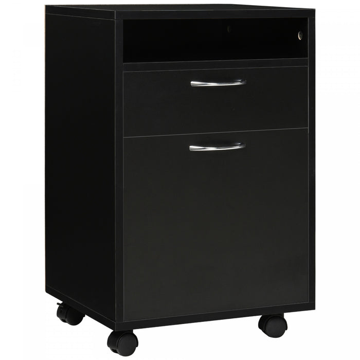 Homcom Mobile Filing Cabinet With Drawer