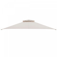 10' X 12' Patio Gazebo Replacement Top Cover 2-tier Canopy Cpai-84 Outdoor Beige