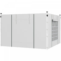 Outsunny Instant Canopy Sidewalls With Windows And Doors, For 10' X 10' Or 10' X 20' Pop Up Canopy, 