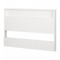 Holland Headboard with Storage Shelf Pure White - South Shore 
