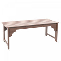 Outsunny Wooden Garden Stool With Slatted Seat Front Porch Bench, Natural