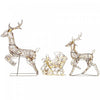 Outsunny 3-Piece Christmas Lighted Reindeer and Sleigh Set for Outdoor