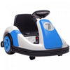 Qaba 6V Bumper Car, Electric Car for Kids, Toddler Bumper Car with Big Wheels, Slow Start, 360° Spin, Dual Motors, 3.1 Mph Max, Music and Horn for 37-72 Months, Blue