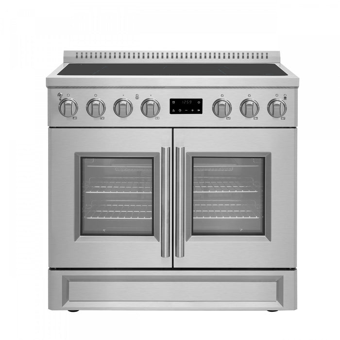 Forno Torino 36\" French Door Induction Range, Stainless Steel - FFSIN0950-36