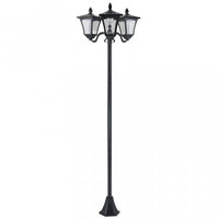 Outsunny Triple Solar Lamp Post Garden Solar-powered LED Street Vintage Light Style Outdoor Light Wa