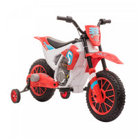 Aosom Kids Dirt Bike Battery Powered Ride-On Electric Motorcycle With Charging 12v Battery, Training