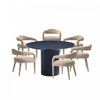 Aspen and Hathaway Modern Industry Chic 7-Piece Dining Set in Silver Lining and Black