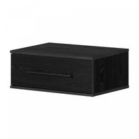 Primo Floating Nightstand With 1 Drawer - Black Oak