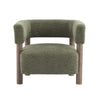 Evelyn Accent Arm Chair with Comfortable Seating and Boucle Upholstery,Olive Green Accent Chair