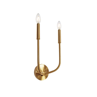 Dainolite Eleanor 2 Light Wall Sconce Aged Brass Lamp|Applique murale Eleanor de Dainolite avec fini laiton antique et 2 ampoules