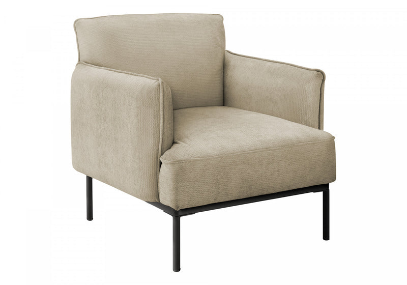 Monarch Specialties - Accent Chair, 33\" H, Upholstered, Living Room, Bedroom, Beige Fabric, Contemporary