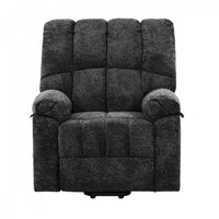 Emerson 36 in. Upholstered Power Lift Chair with Wired Remote - Grey 