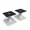 Kanto SP6HD 6" Universal Desktop Speaker Stands with Cable Management - Pair, White | Supports d'enceintes de bureau universels Kanto SP6HD 6" avec gestion des cables - paire, blanc