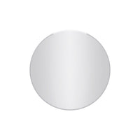 Lathe 30 Inch Frameless Round Mirror In Chrome 