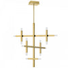 Dainolite Acasia Chandelier 42w Aged Brass Frosted Acrylic Diffuser Lamp