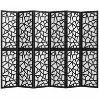 HOMCOM 6 Panel Room Divider, 5.6 FT Lightweight Privacy Screen, Black