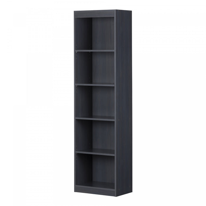Axess 5-shelf Narrow Bookcase - Blueberry 