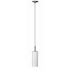 Dainolite Paza 1 Light Pendant Satin Chrome Finish White Frosted Glass Lamp