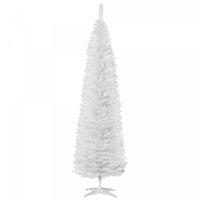 Homcom 7ft Pencil Artificial Christmas Tree With Realistic Branches