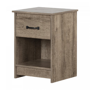 Tassio 1-drawer Nightstand With Open Storage Space - Weathered Oak 