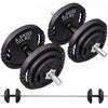 Soozier Adjustable Dumbbell Set, 2 in 1 Weights Set for Home Gym, 112lb